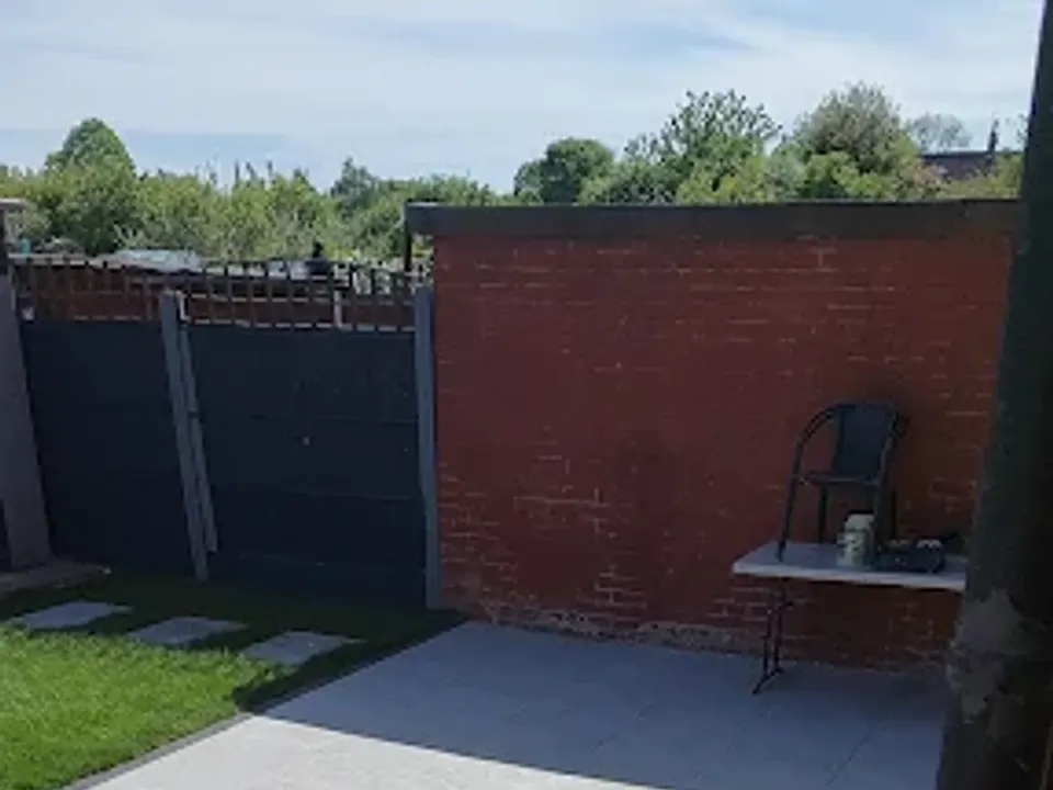 Freshly floated concrete base at a new build