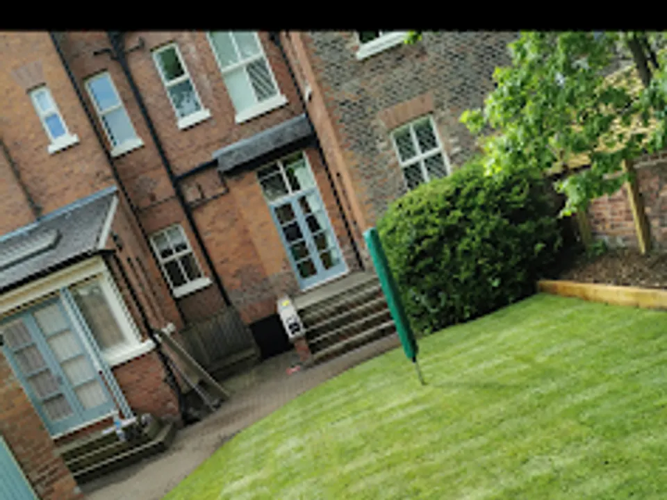 Fresh turf just laid at a period house